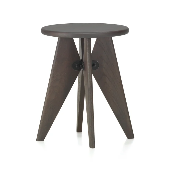 Vitra - Tabouret Solvay, Eiche dunkel / schwarz