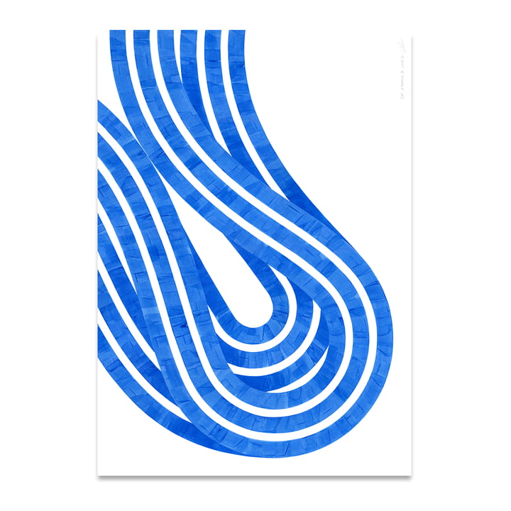 Entropy Blue 02 Poster von Paper Collective in der Ausführung 50 x 70 cm