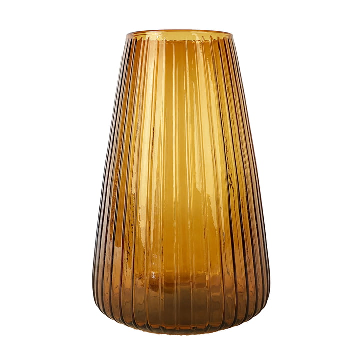Dim Stripe Vase large von XLBoom in der Ausführung amber