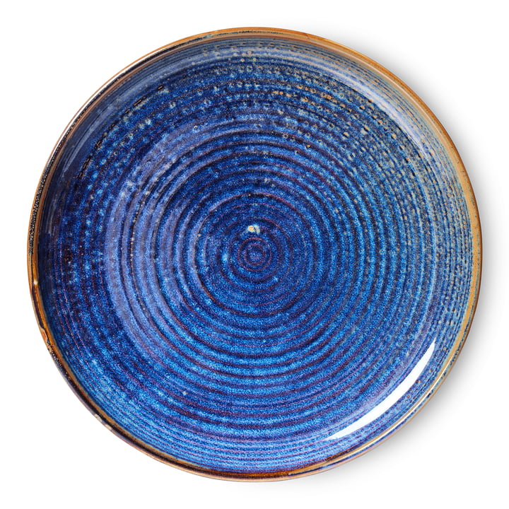 Chef Ceramics Teller von HKliving in der Ausführung rustic blue