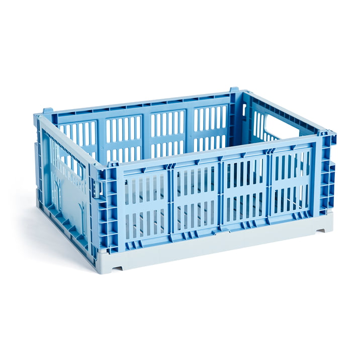 Colour Crate Mix M, 34,5 x 26,5 cm, sky blue, recycled von Hay