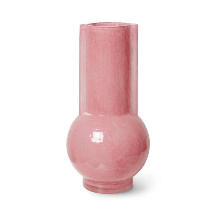 Glas Vase, pink milky von HKliving
