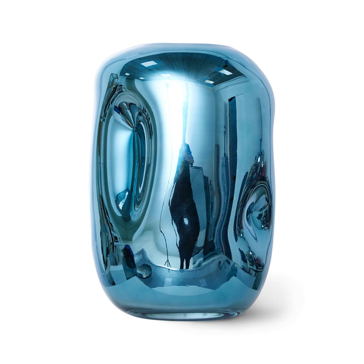 Objects Chrome Vase, blau von HKliving