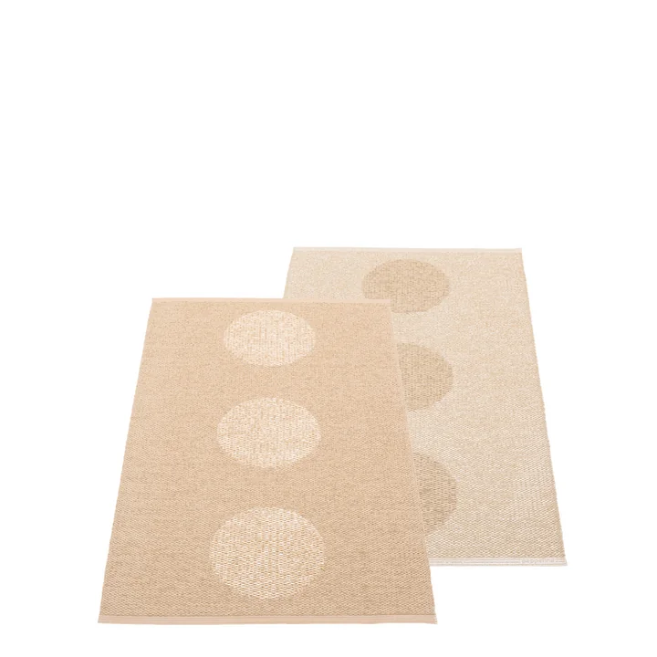 Vera Teppich 2.0, 70 x 120 cm, beige / beige metallic von Pappelina