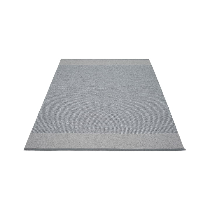 Edit Teppich, 140 x 200 cm, granit / grey / grey metallic von Pappelina