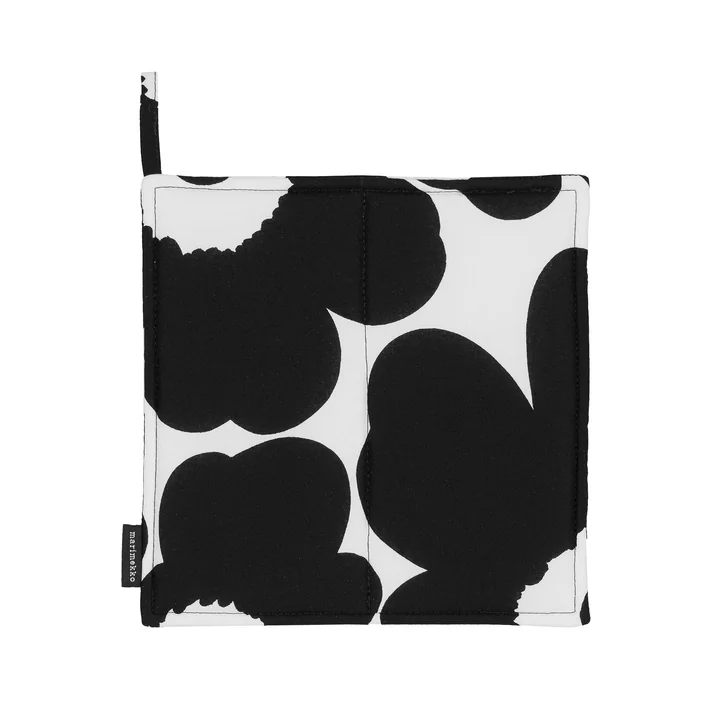Pieni Unikko Topflappen, weiß / schwarz von Marimekko