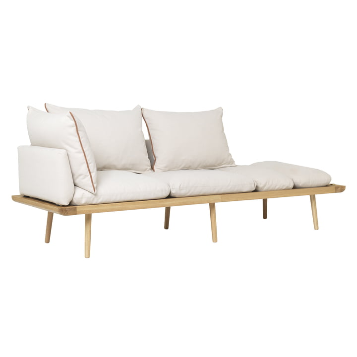 Lounge Around 3-Sitzer Sofa, Eiche, white sands von Umage