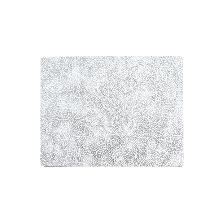 Tischset Square M, 34.5 x 26.5 cm, Hippo weiß-grau von LindDNA
