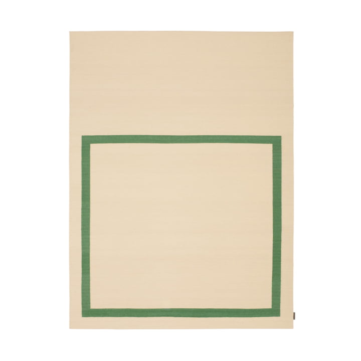 Kelim Untitled_AB12 Teppich, 180 x 240 cm, grün / beige (0014 Grass Green) von Kvadrat