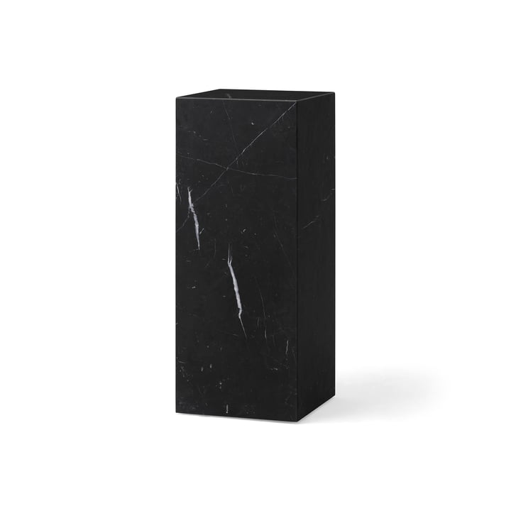 Plinth Pedestal Podest, H 75 cm, nero marquina von Audo