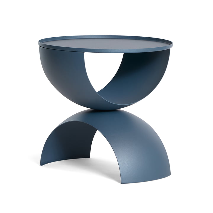 Bow Bow Beistelltisch, Ø 40 x 40 cm, metal blue von Frederik Roijé