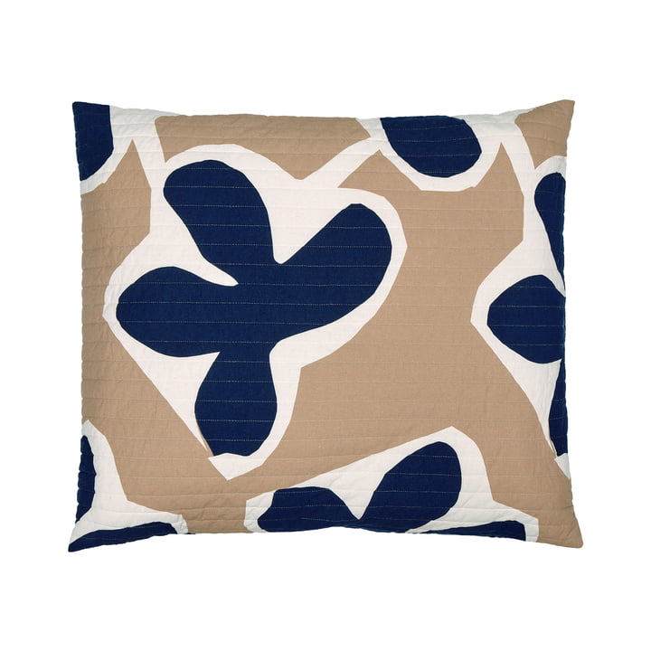 Kevätkiuru Kissen 60 x 60 cm, off-white / dunkelblau / beige von Marimekko