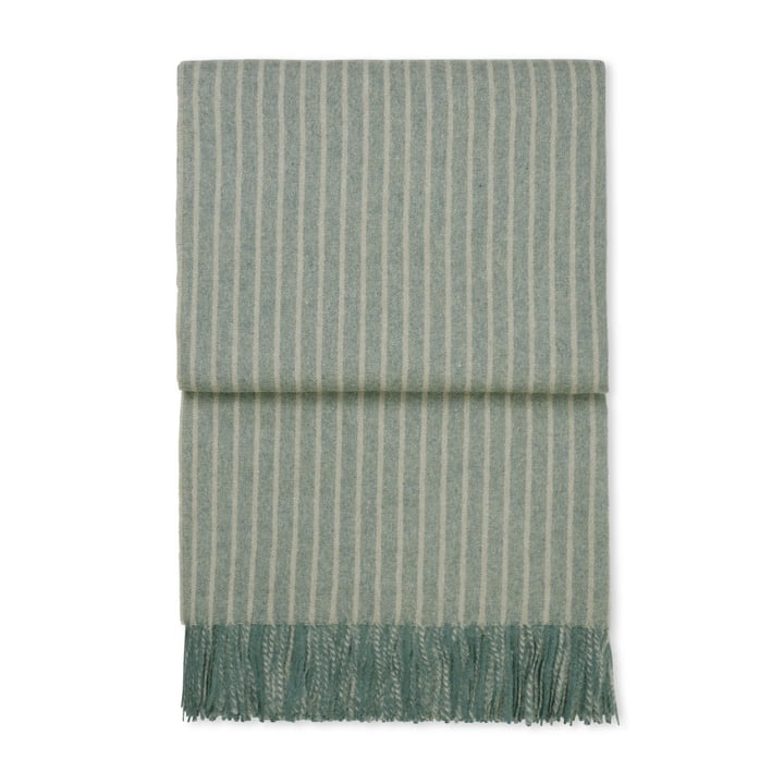 Stripes Decke von Elvang in der Farbe grün