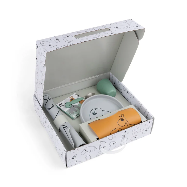 Geschenkbox Dinnerset, mehrfarbig von Done by Deer