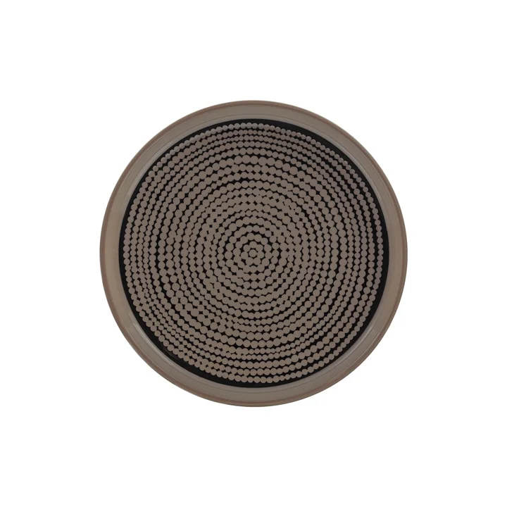 Oiva Siirtolapuutarha Teller Ø 13,5 cm, terra / schwarz von Marimekko
