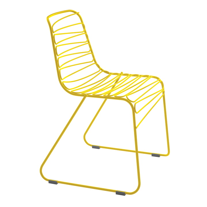 Flux Outdoor-Stuhl, gelb von Magis