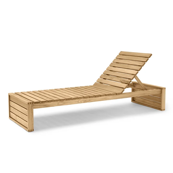 BK14 Sonnenliege, Teak unbehandelt von Carl Hansen