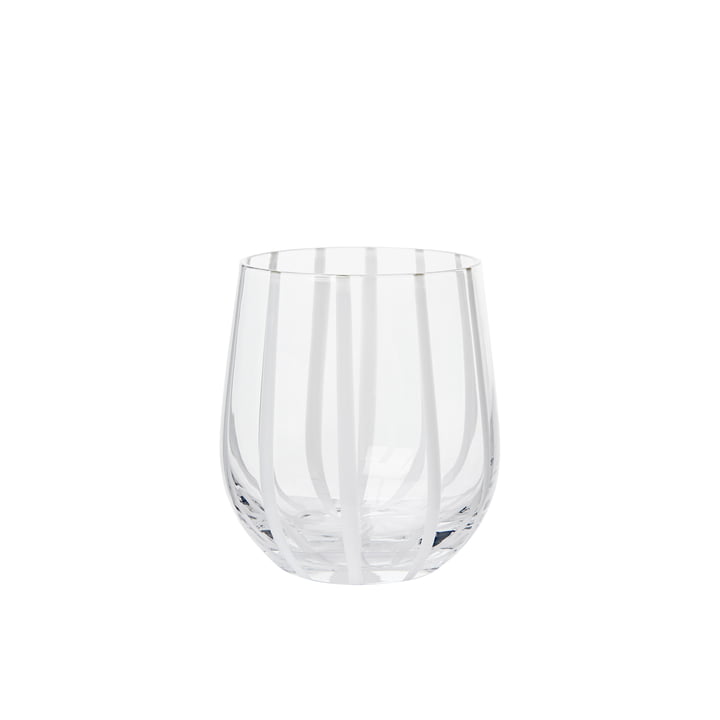 Broste Copenhagen - Stripe Trinkglas, H 10 cm