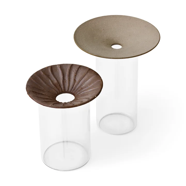 Cresco Propagation Vase (2-er Set), braun / beige von Audo