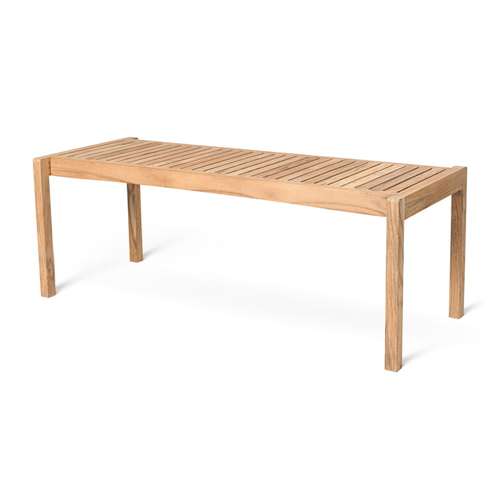 AH912 Outdoor Lounge Tisch, 123.5 x 48.5cm, Teak unbehandelt von Carl Hansen