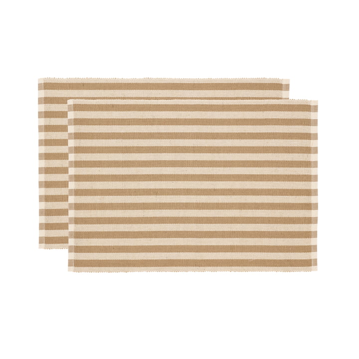 Statement Stripe Tischset von Södahl in der Farbe beige
