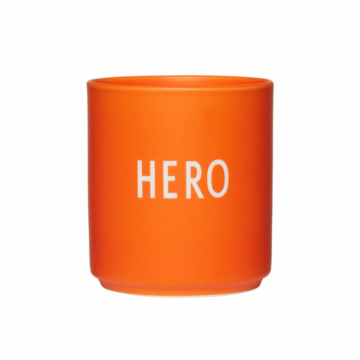 AJ Favourite Porzellan Becher von Design Letters in der Ausführung Hero / orange