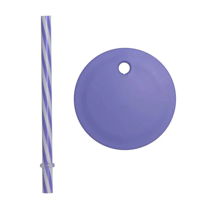 Strohhalmdeckel für Kids Eco Becher & Trinkglas von Design Letters in der Farbe blau