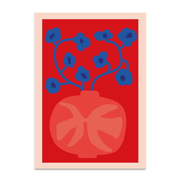 The Red Vase Poster, 50 x 70 cm von Paper Collective