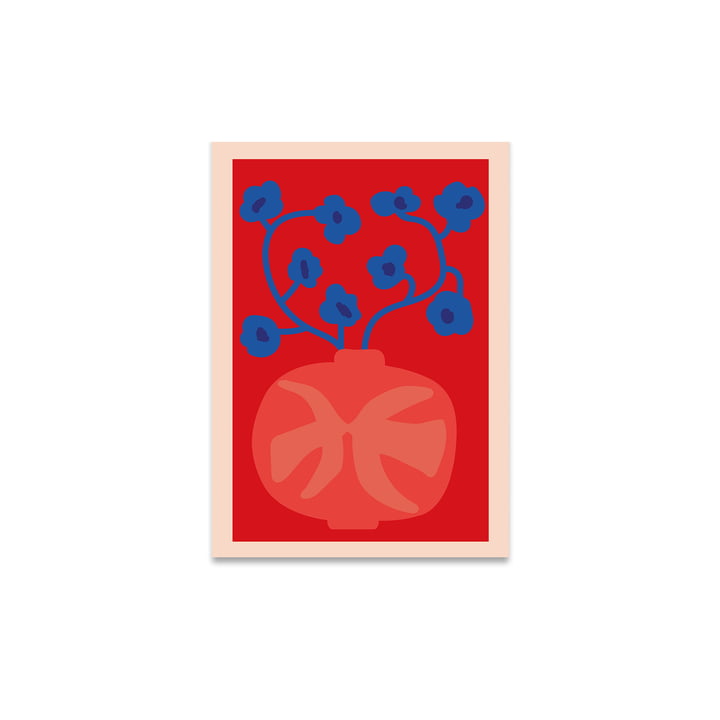 The Red Vase Poster, 30 x 40 cm von Paper Collective