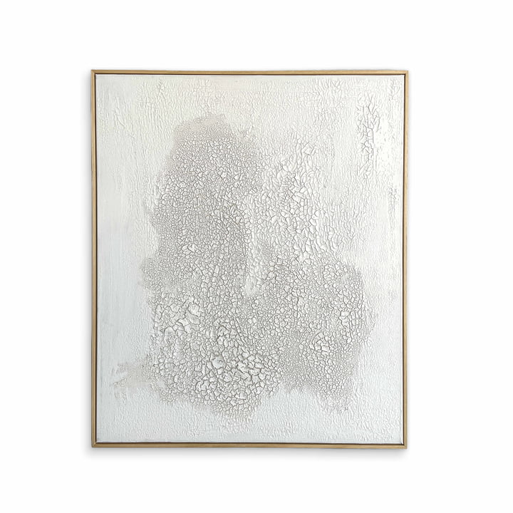 Studio Mykoda - SAHAVA Crashed, 100 x 120 cm, weiß / Rahmen Kiefer natur