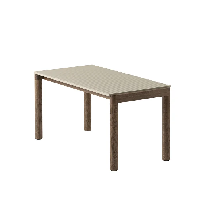 Couple Couchtisch von Muuto in der Ausführung Sand/Dark Oiled Oak