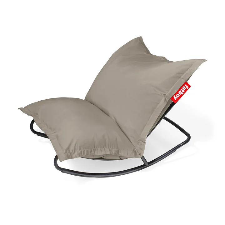 Fatboy - Aktionsset: Rock 'n' Roll Lounge Chair, schwarz + Original Outdoor Sitzsack, grey taupe