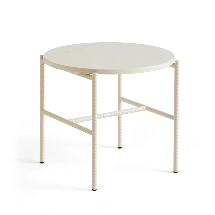 Rebar Beistelltisch Ø 45 x H 40,5 cm, Marmor beige / alabaster von HAY