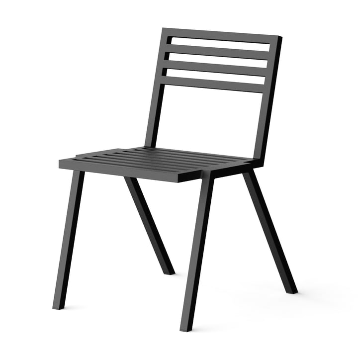 Outdoor Stacking Chair, schwarz RAL 9011 (2er Set) von NINE