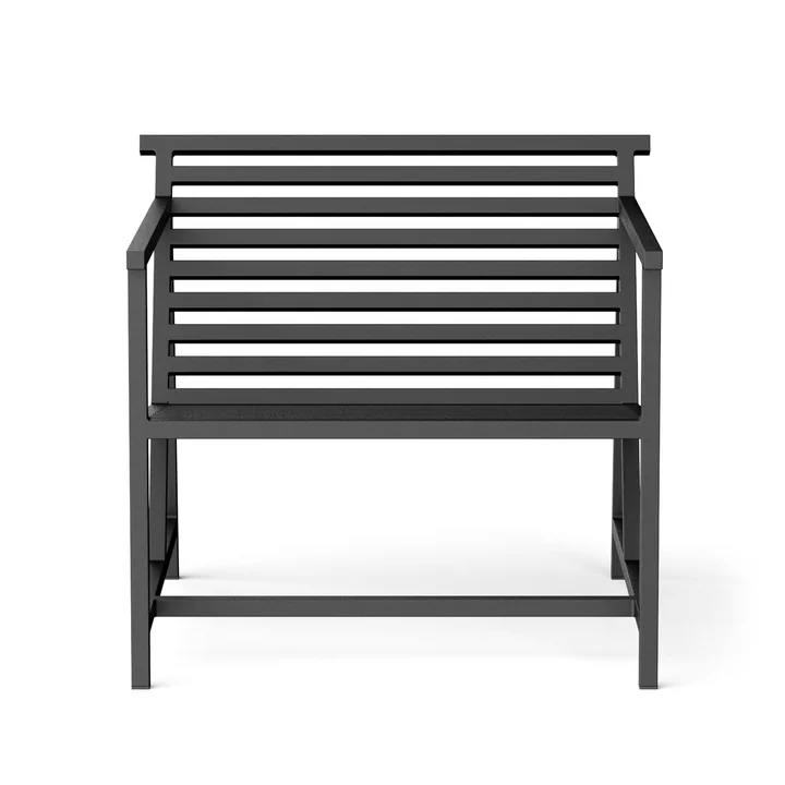 Outdoor Lounge Armchair, schwarz (RAL 9011) von NINE