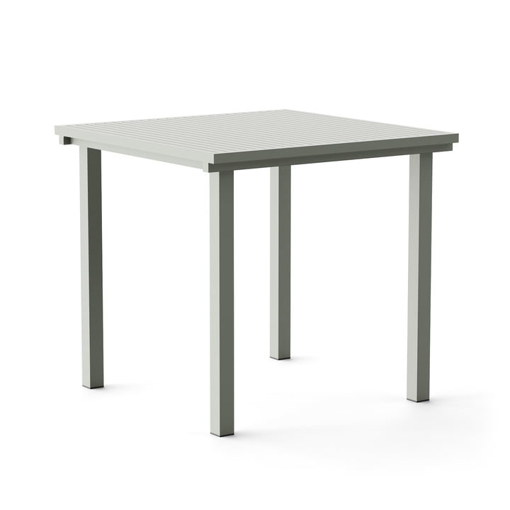 Dining Tisch, quadratisch, 80 x 80 cm, grau (RAL 120 70 05) von NINE