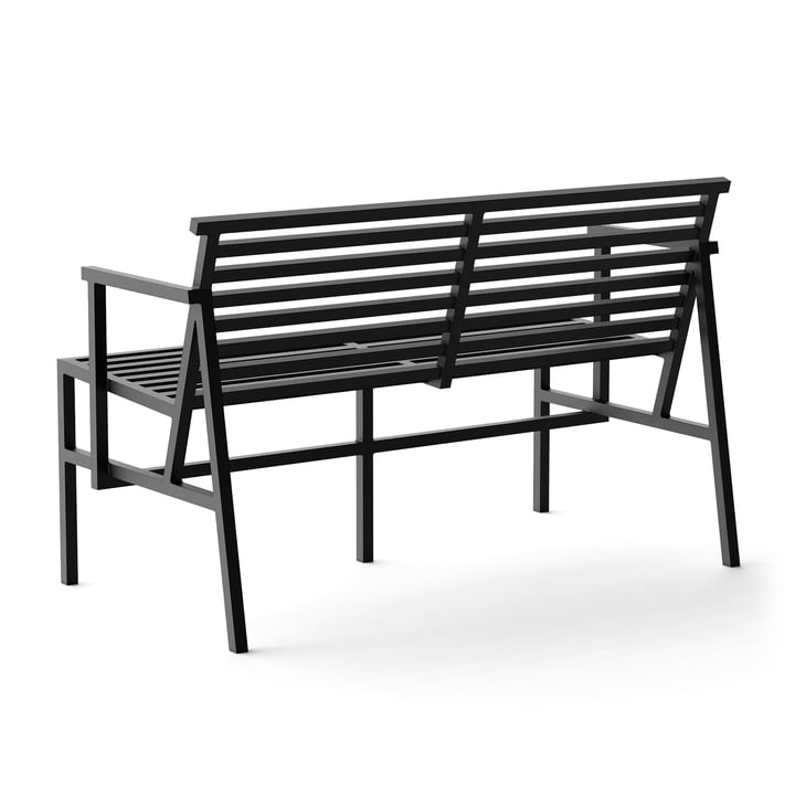 Dining Gartenbank 125 x 75 cm, schwarz (RAL 9011) von NINE