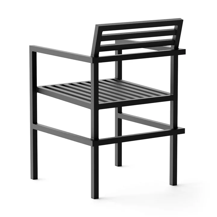 Outdoor Dining Armchair, schwarz (RAL 9011) von NINE