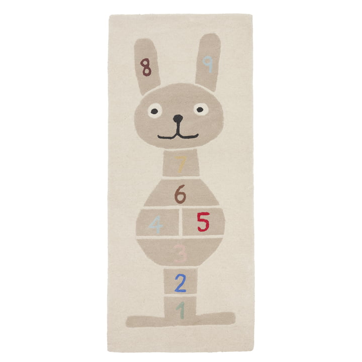 Kinderspielteppich, 180 x 75 cm, Kaninchen von OYOY