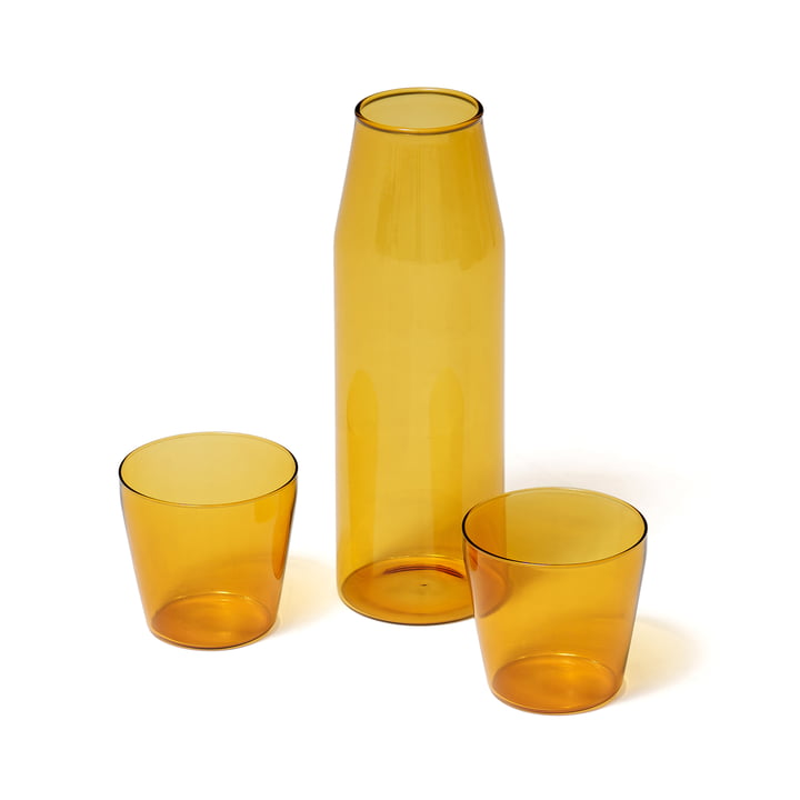 NINE - Milk Set Karaffe + Trinkglas (2er-Set), gelb