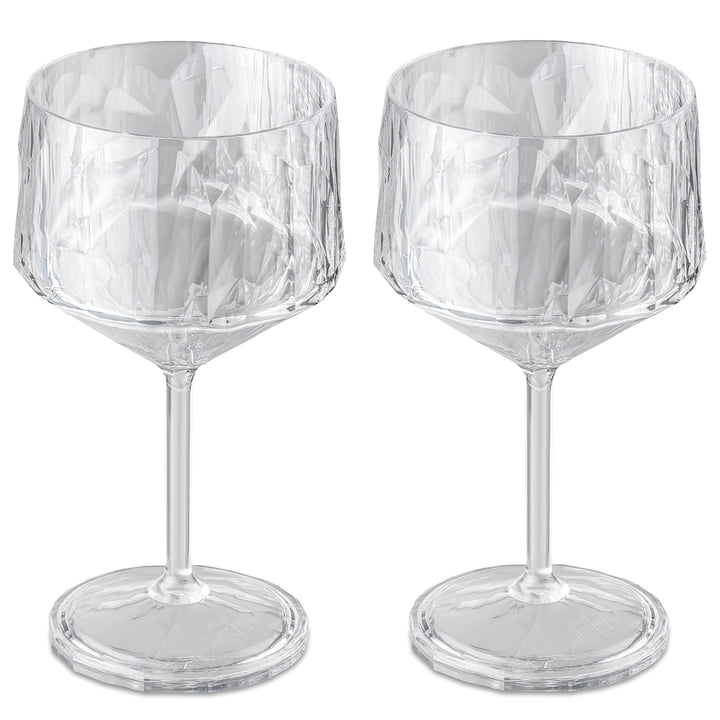 Koziol - Club No.15 Trinkglas, 0.4 l,crystal clear (2er-Set)