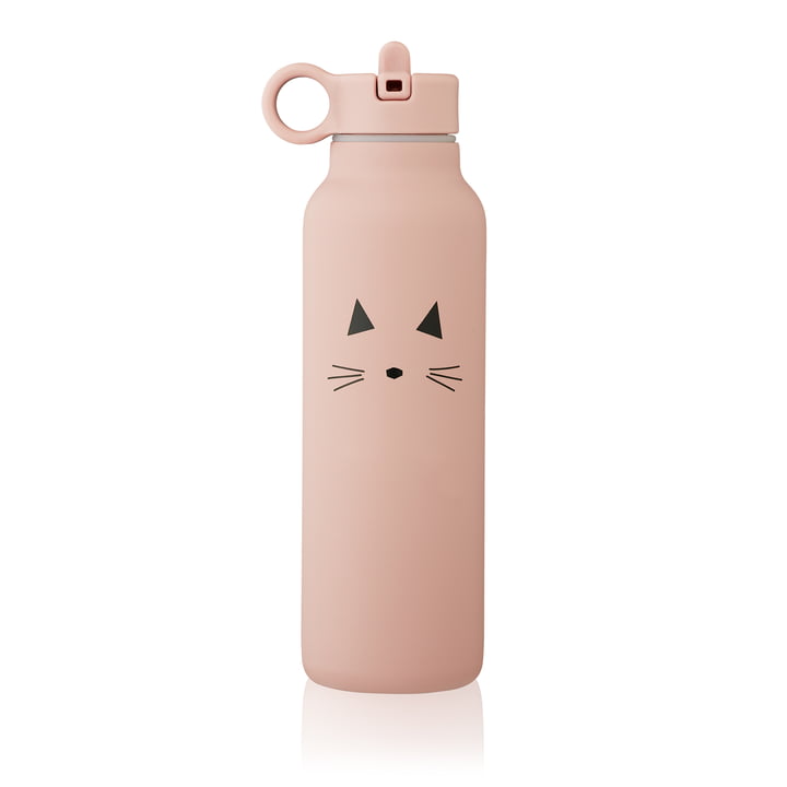 Falk Wasserflasche von LIEWOOD in der Ausführung Katze, rose