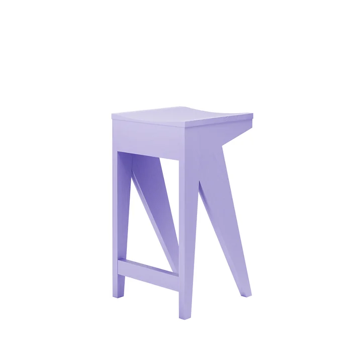 OUT Objekte unserer Tage - Schulz Barhocker 65 cm, Esche, flieder