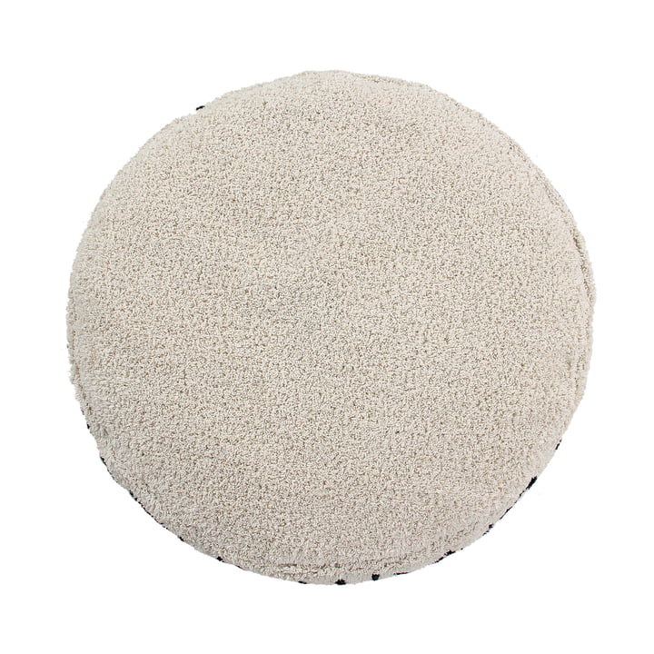 ABC Pouf, Ø 70 cm, natur / schwarz von Lorena Canals