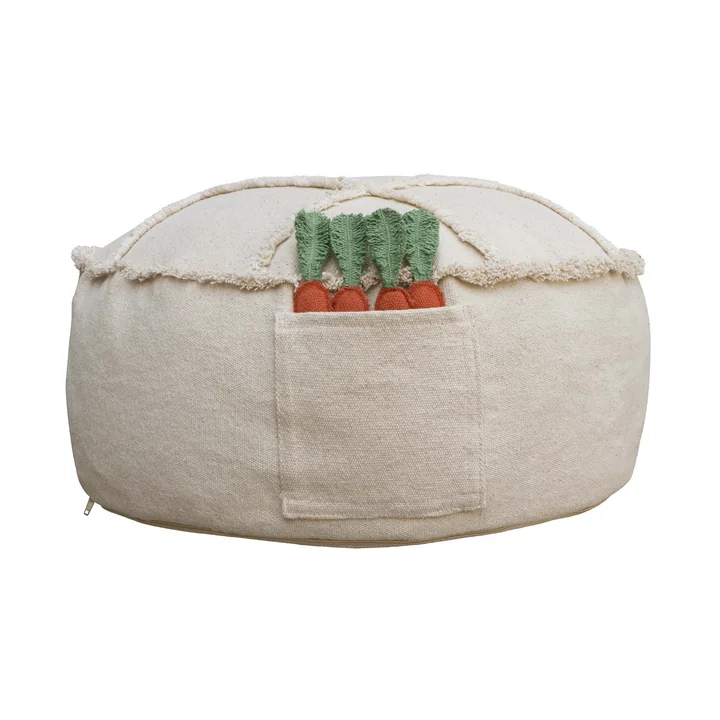 Tic-Tac-Toe Pouf, 50 x 50 cm, natur von Lorena Canals