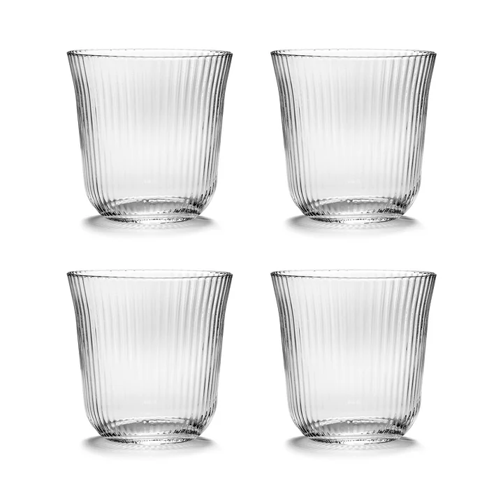 Inku Tumblerglas von Serax in der Farbe klar (4er-Set)