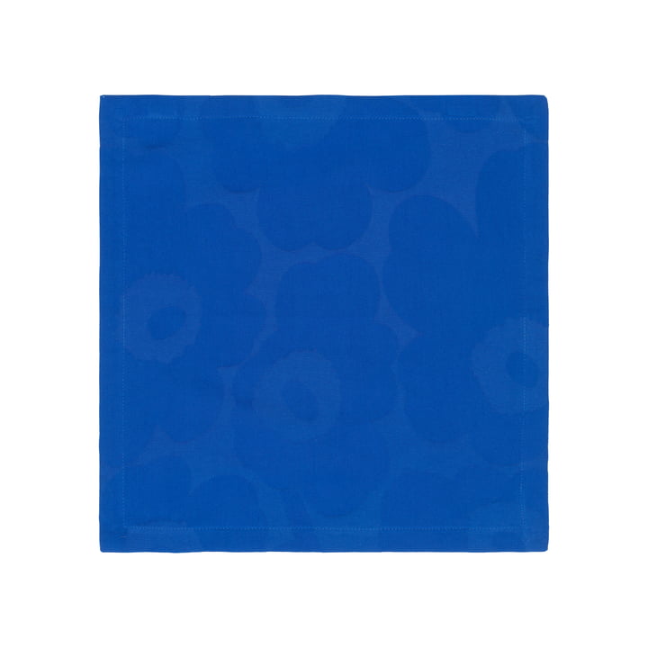 Marimekko - Unikko Serviette, 40 x 40 cm, dunkelblau / blau