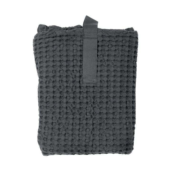 Big Waffle Badematte, 55 x 80 cm, dunkelgrau von The Organic Company