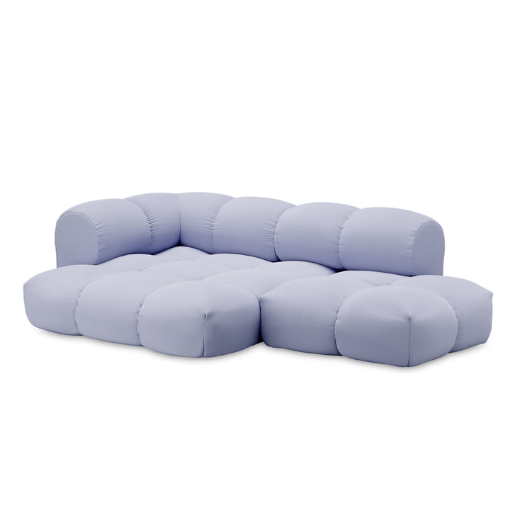 OUT Objekte unserer Tage - Sander 06 Links 3-Sitzer Sofa, fliederblau (Vidar 4 0723 by Kvadrat)