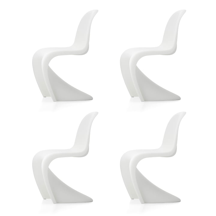 Vitra - Panton Chair, weiß (neue Höhe) (4er Set)